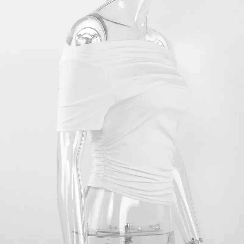 White Cross-Border Women's Crop Top T-Shirt Spring Autumn Ins — feature 45