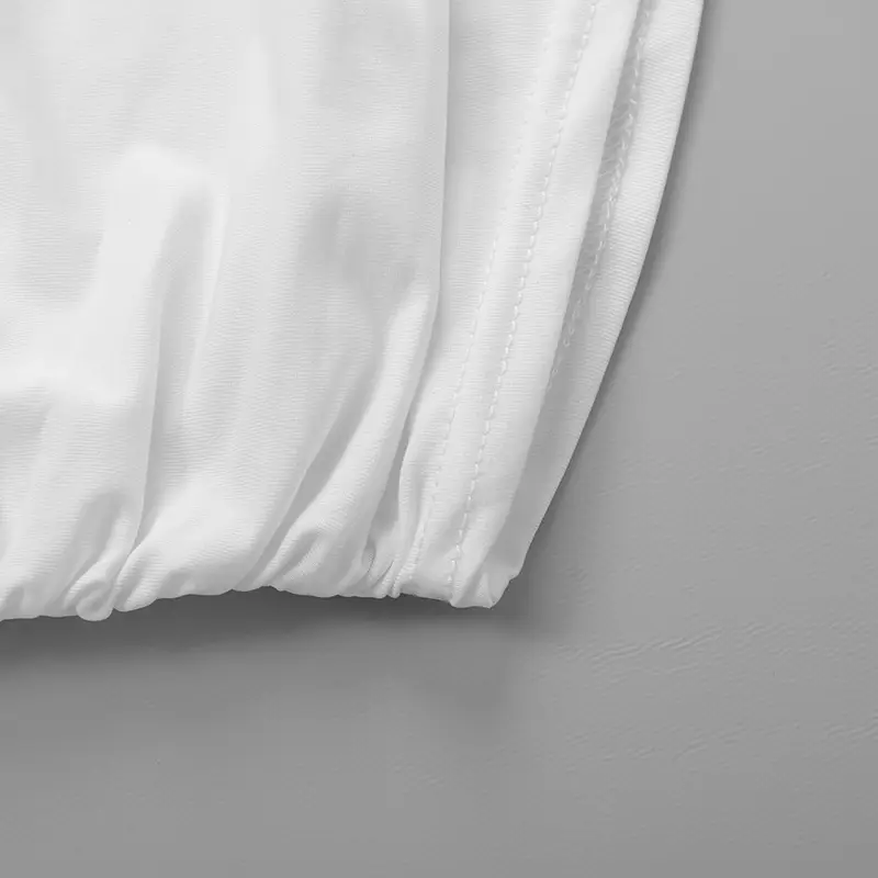 White Cross-Border Women's Crop Top T-Shirt Spring Autumn Ins — feature 51