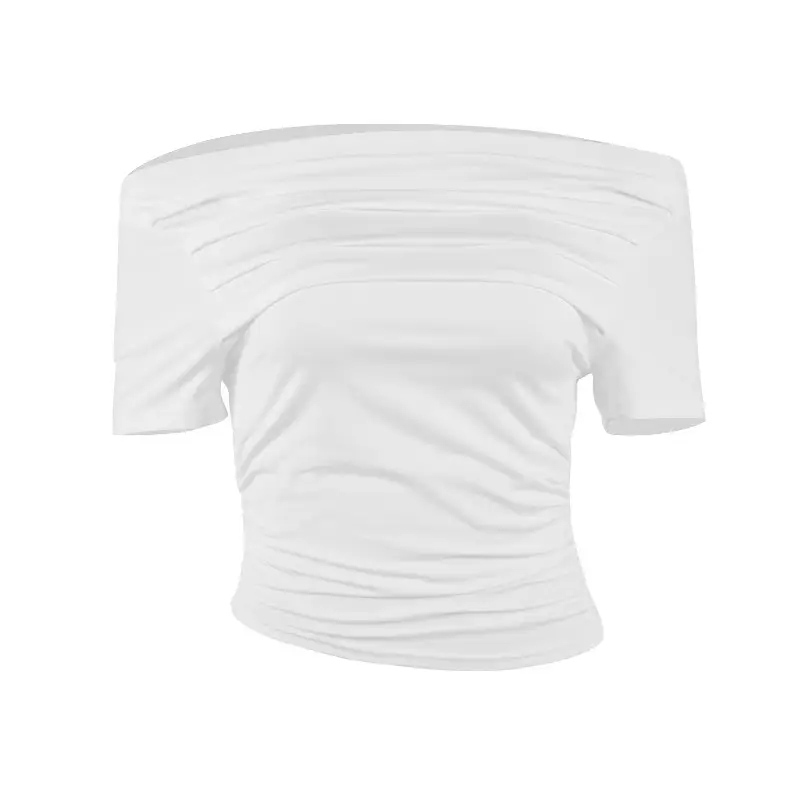 White Cross-Border Women's Crop Top T-Shirt Spring Autumn Ins — feature 53