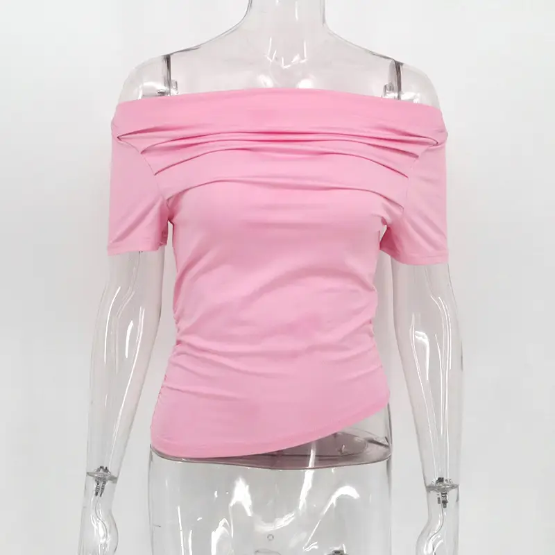 White Cross-Border Women's Crop Top T-Shirt Spring Autumn Ins - Image 4