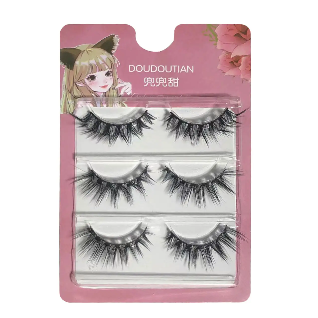 Doudou Sweet L-Shaped False Eyelashes One-Piece Italian Style - Image 6