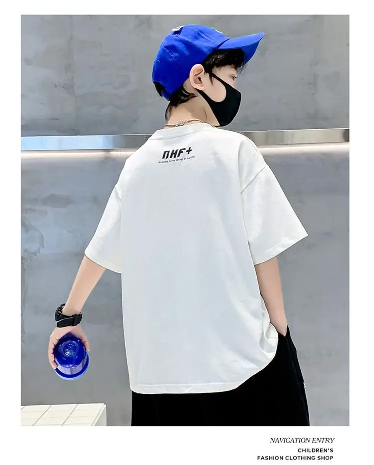Boys White NBA Graphic T-Shirt Medium Summer Wear — feature 15