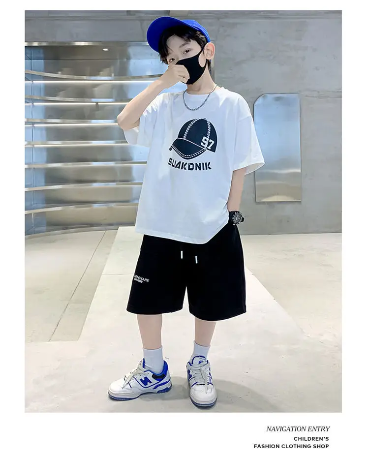 Boys White NBA Graphic T-Shirt Medium Summer Wear — feature 7