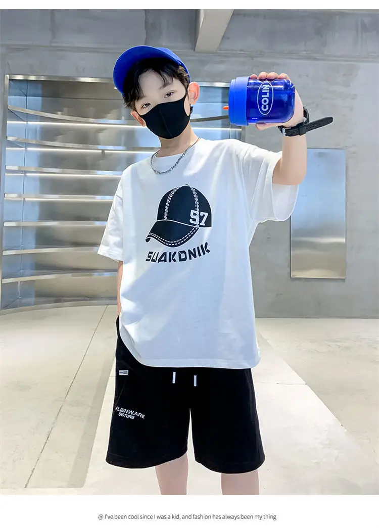 Boys White NBA Graphic T-Shirt Medium Summer Wear — feature 9