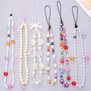 Crystal Tulip Mobile Phone Chain Pink Anti-Lost Wrist Band — feature 2