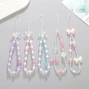 Crystal Tulip Mobile Phone Chain Pink Anti-Lost Wrist Band — feature 3