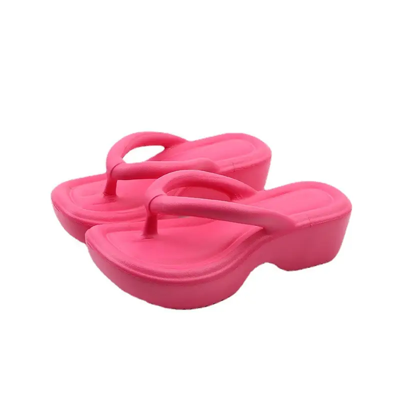 Women EVA Flip Flops Black Thick Bottom
