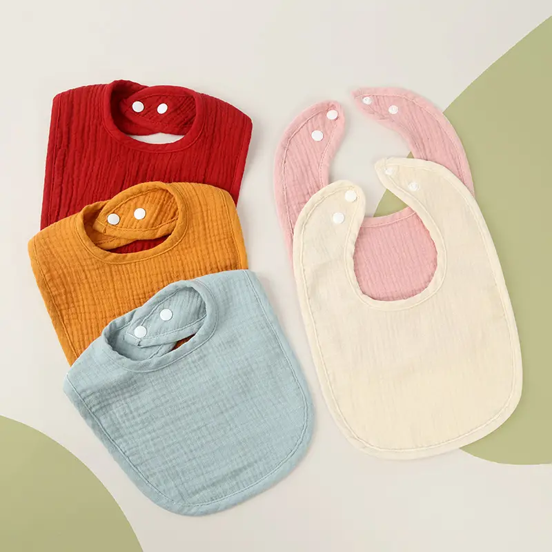 Green U-Shape Pure Cotton Baby Bib for Kids — feature 29