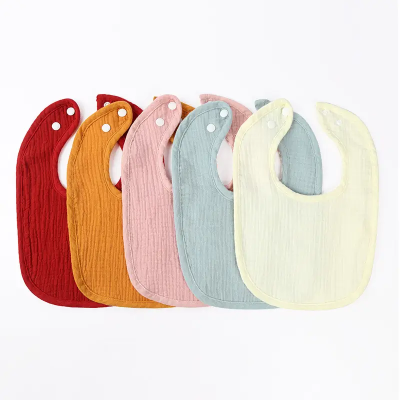 Green U-Shape Pure Cotton Baby Bib for Kids