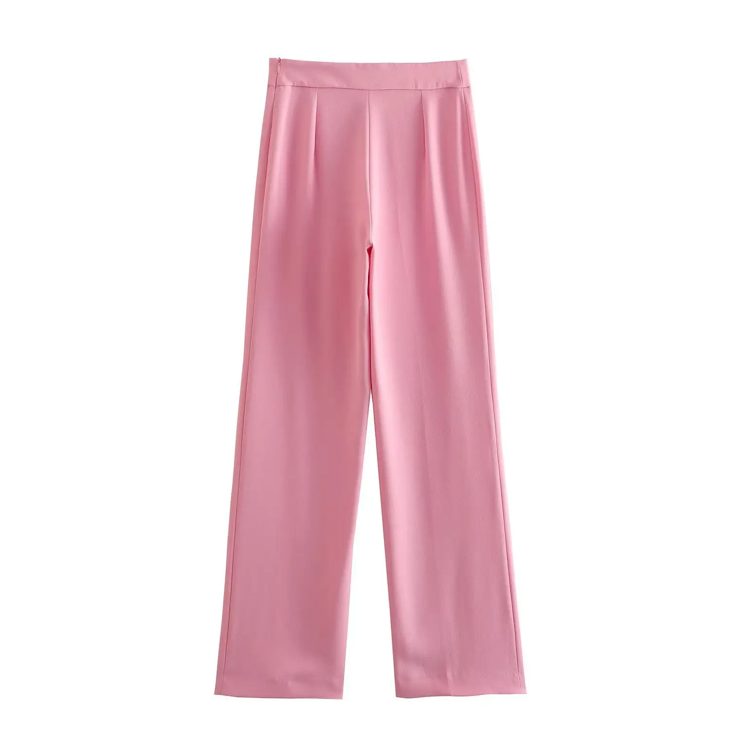Pink High Waist Loose Pants Suit 2729187