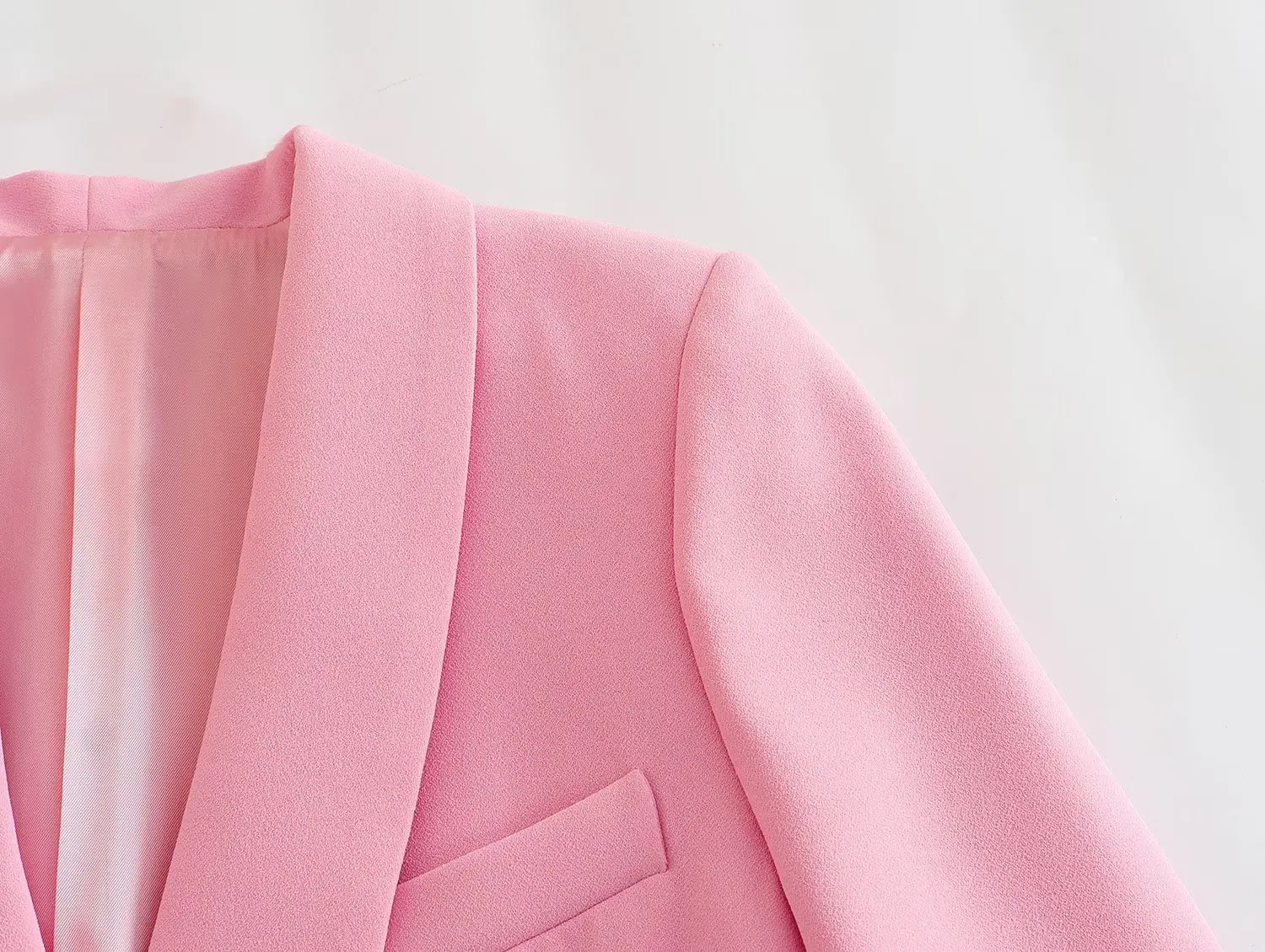 Pink High Waist Loose Pants Suit 2729187 — feature 10