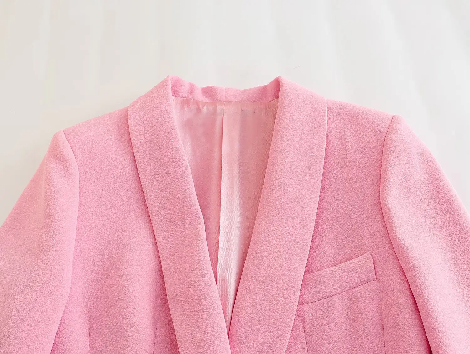 Pink High Waist Loose Pants Suit 2729187 — feature 9