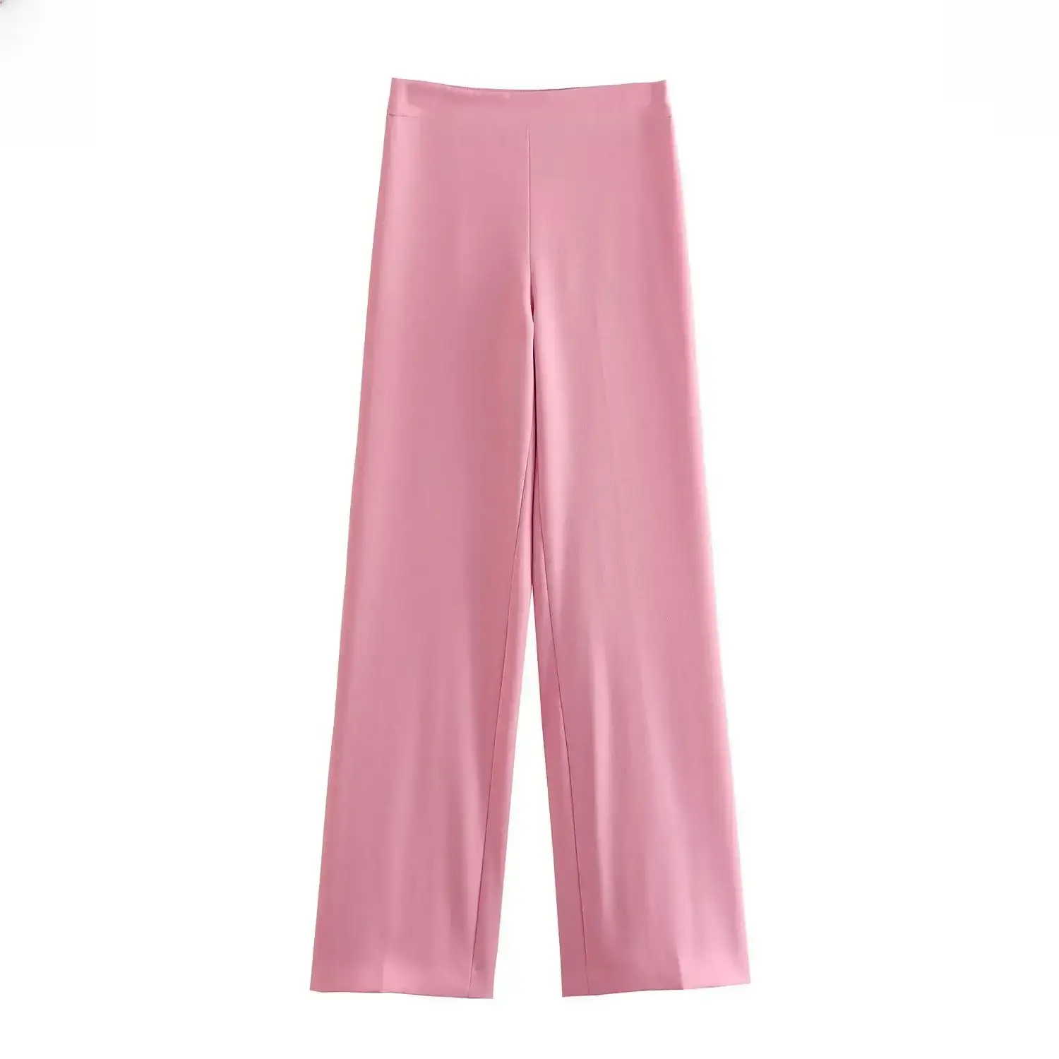 Pink High Waist Loose Pants Suit 2729187
