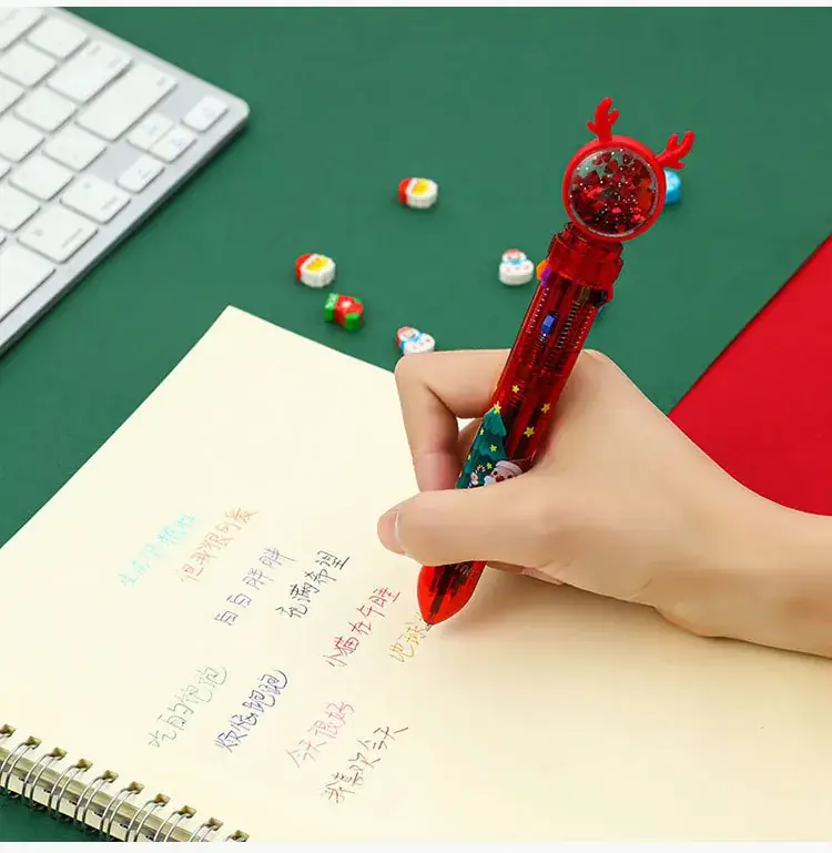 Christmas Sequins Press 10 Color Ballpoint Pen for Kids — feature 5