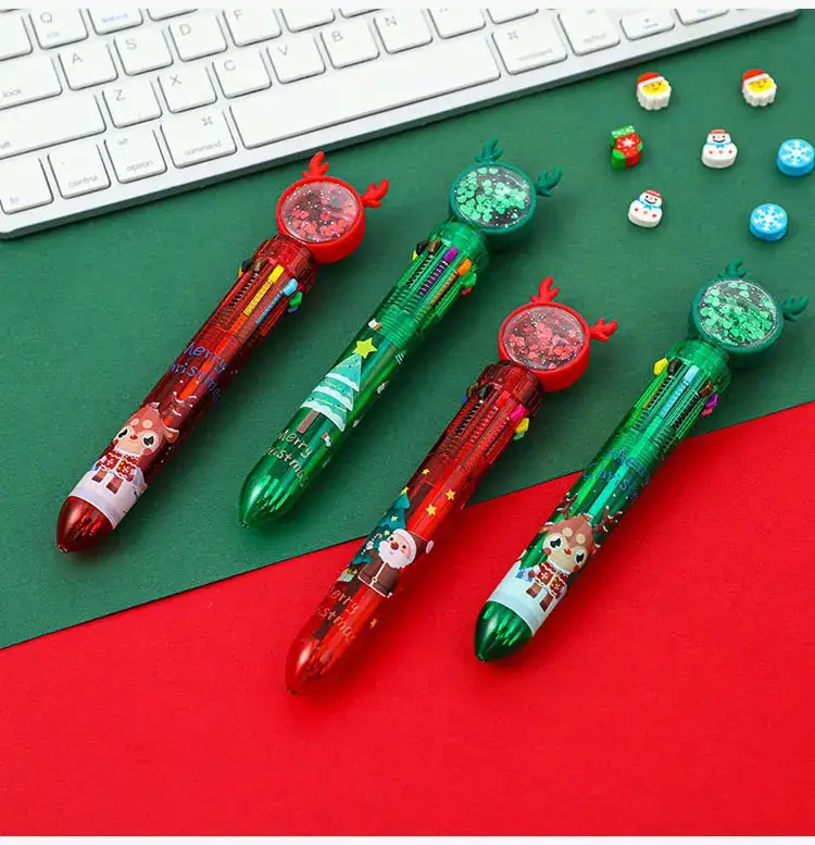 Christmas Sequins Press 10 Color Ballpoint Pen for Kids — feature 7