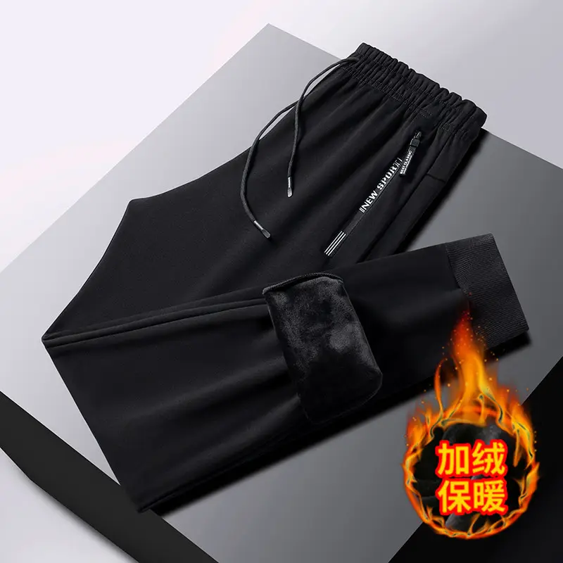 Men's 360° Warm Sweatpants Black Plus Size - Image 9