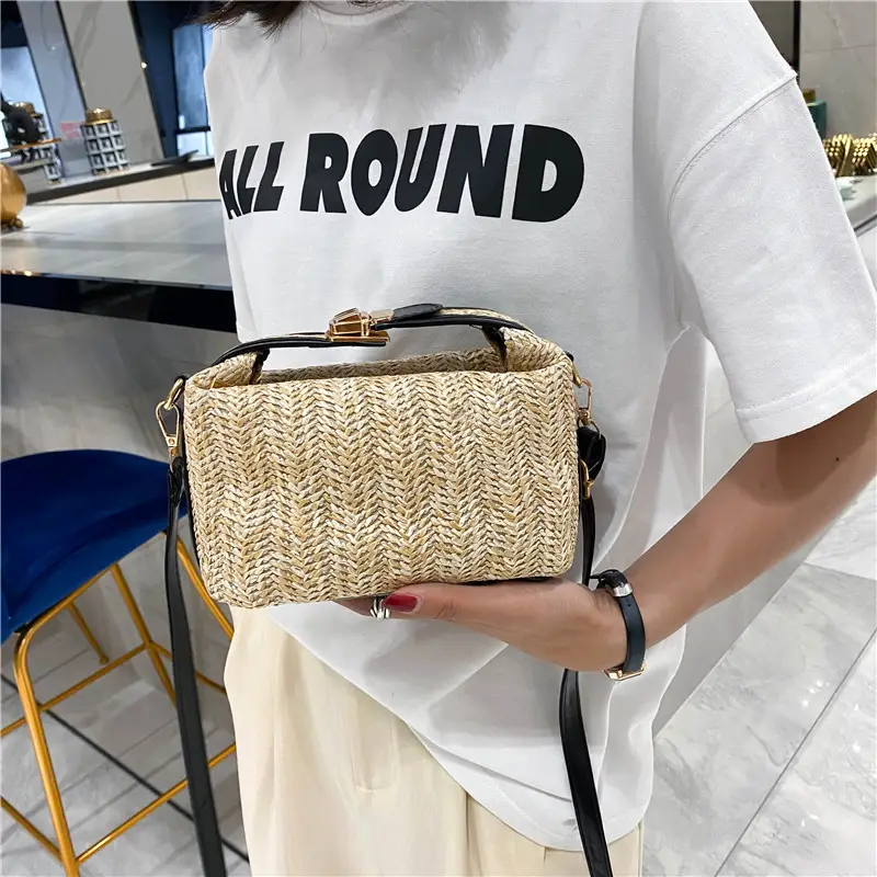 Women's Woven Crossbody Bag 2025 Korean Fashion