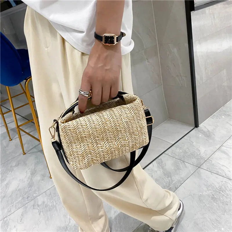 Women's Woven Crossbody Bag 2025 Korean Fashion