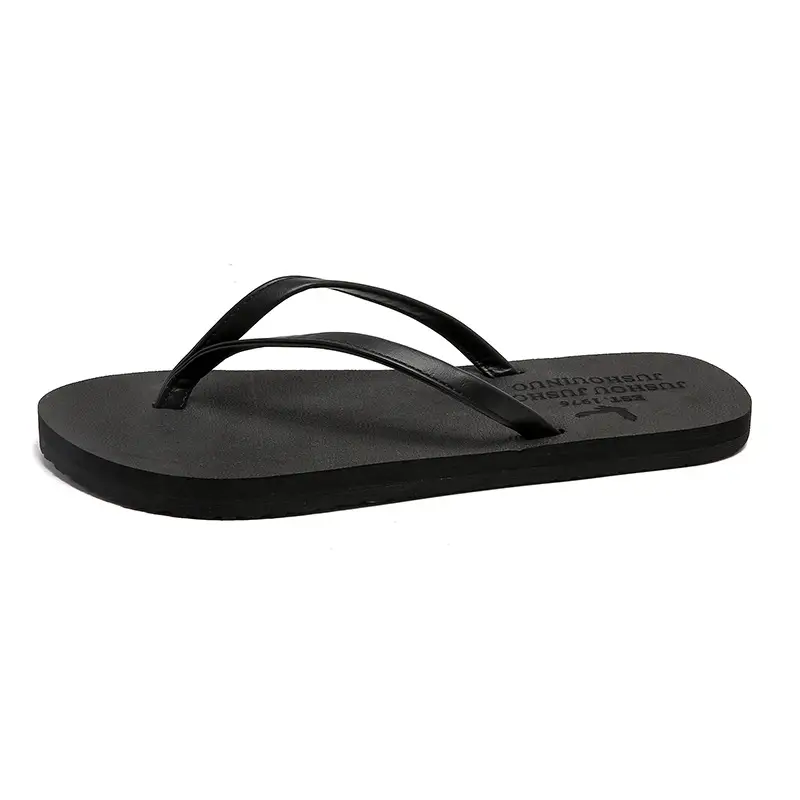 Men's Black Non-Slip Beach Flip Flops