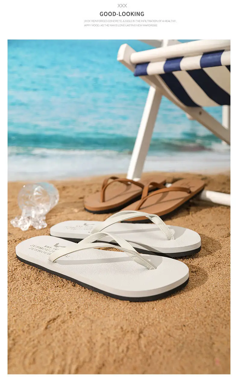 Men's Black Non-Slip Beach Flip Flops — feature 22
