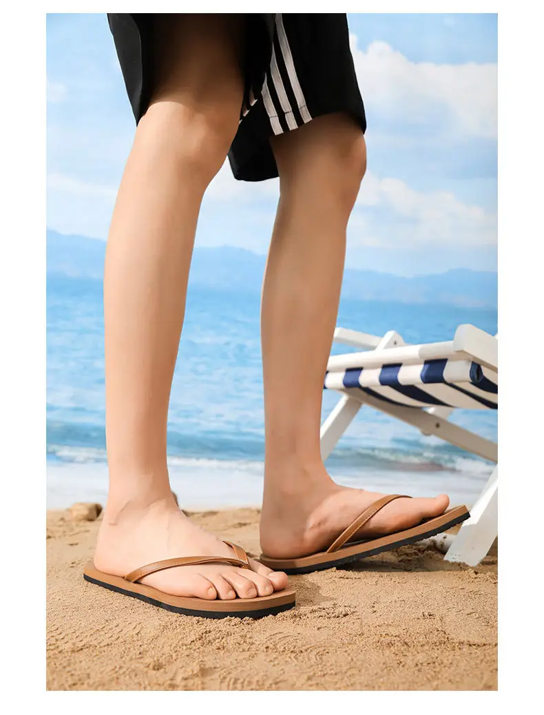 Men's Black Non-Slip Beach Flip Flops — feature 4