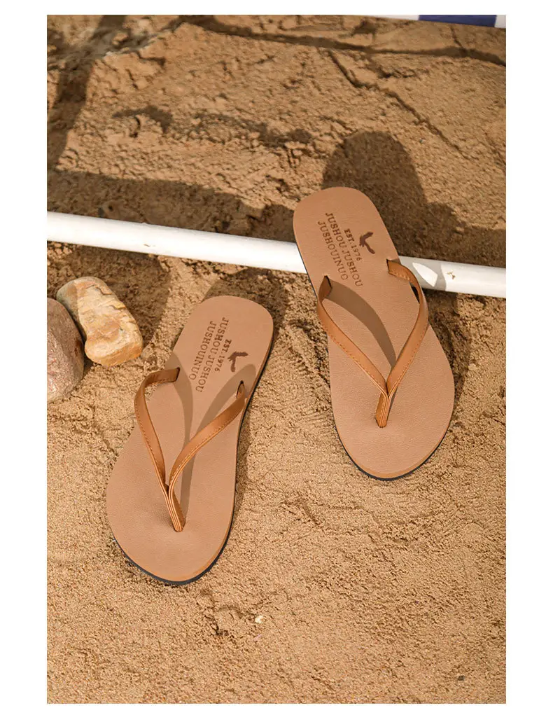 Men's Black Non-Slip Beach Flip Flops — feature 6