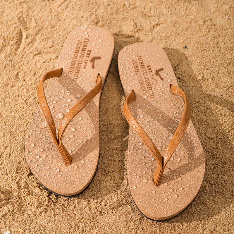 Men's Black Non-Slip Beach Flip Flops