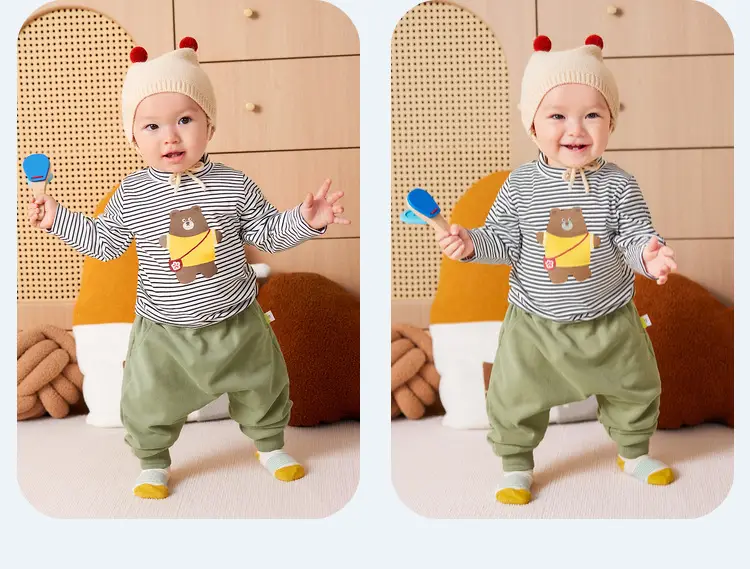 Baby Long Sleeve T-Shirt Striped Cotton Spring Autumn New Boys — feature 27