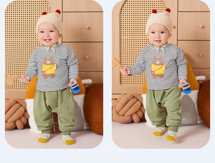 Baby Long Sleeve T-Shirt Striped Cotton Spring Autumn New Boys — feature 29