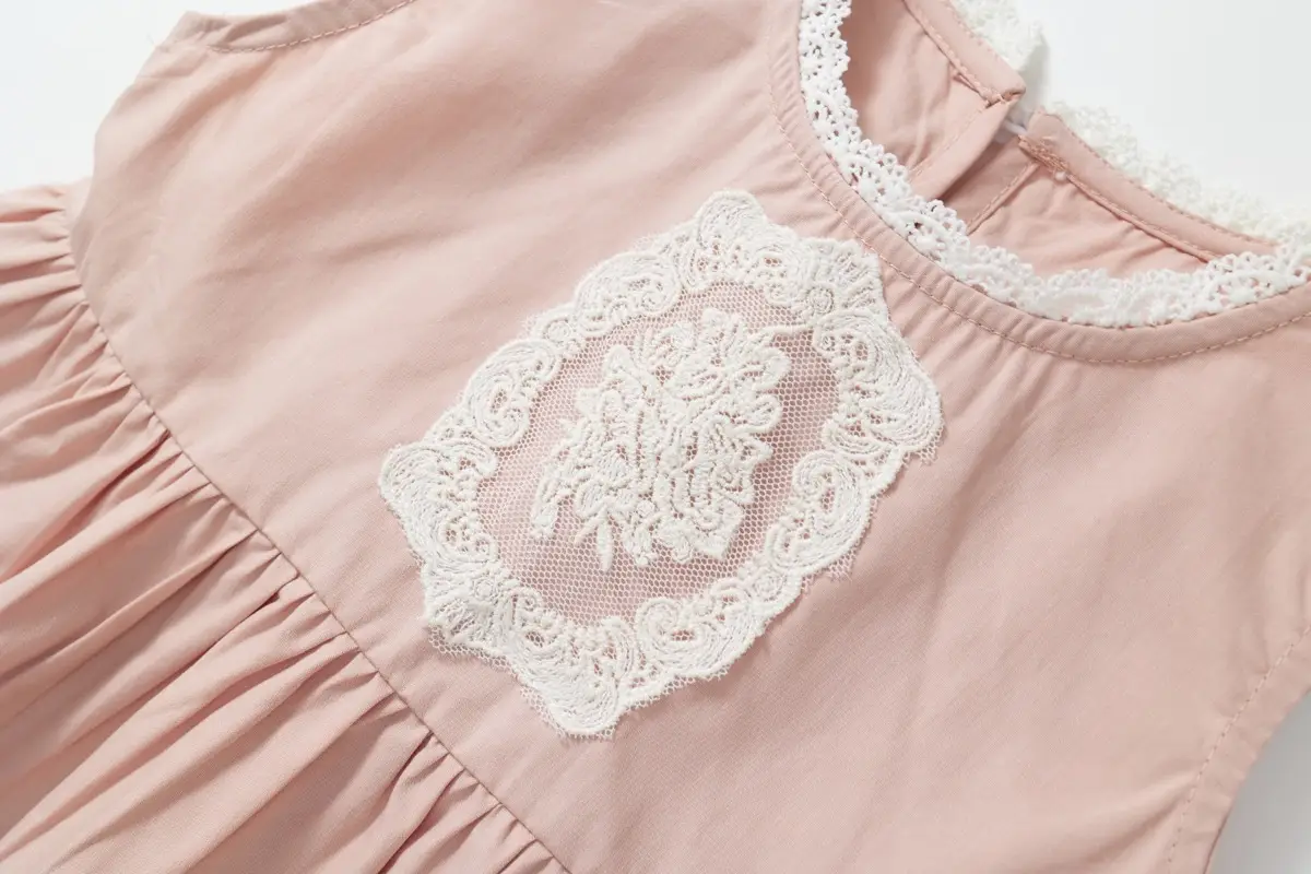 South Korea Girls Sweet Pink 2-Piece Suit Baby Lace Sleeveless — feature 16