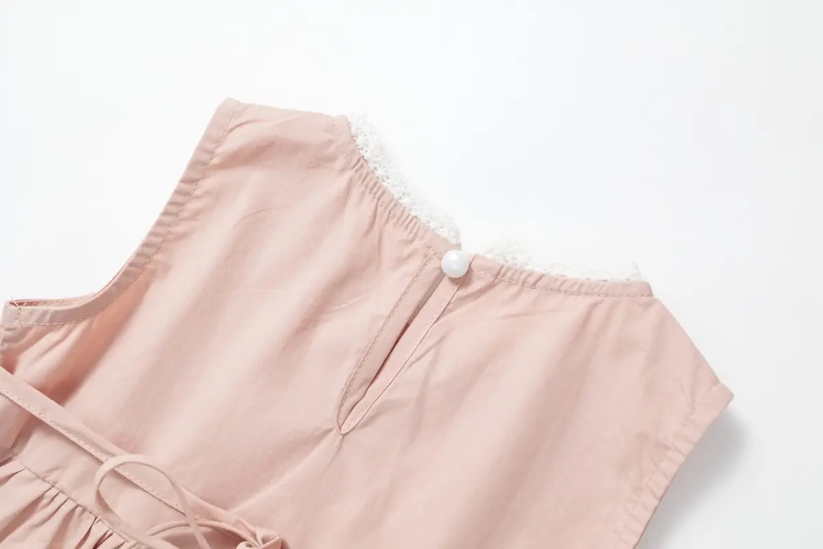 South Korea Girls Sweet Pink 2-Piece Suit Baby Lace Sleeveless — feature 19