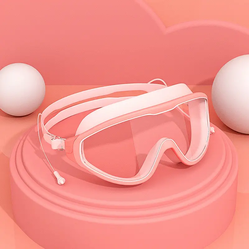Children's Swimming Goggles Waterproof and Anti-Fog Boys and Girls Swimming Glasses Girls Large Frame Goggles Set Wholesale Large Mirror
