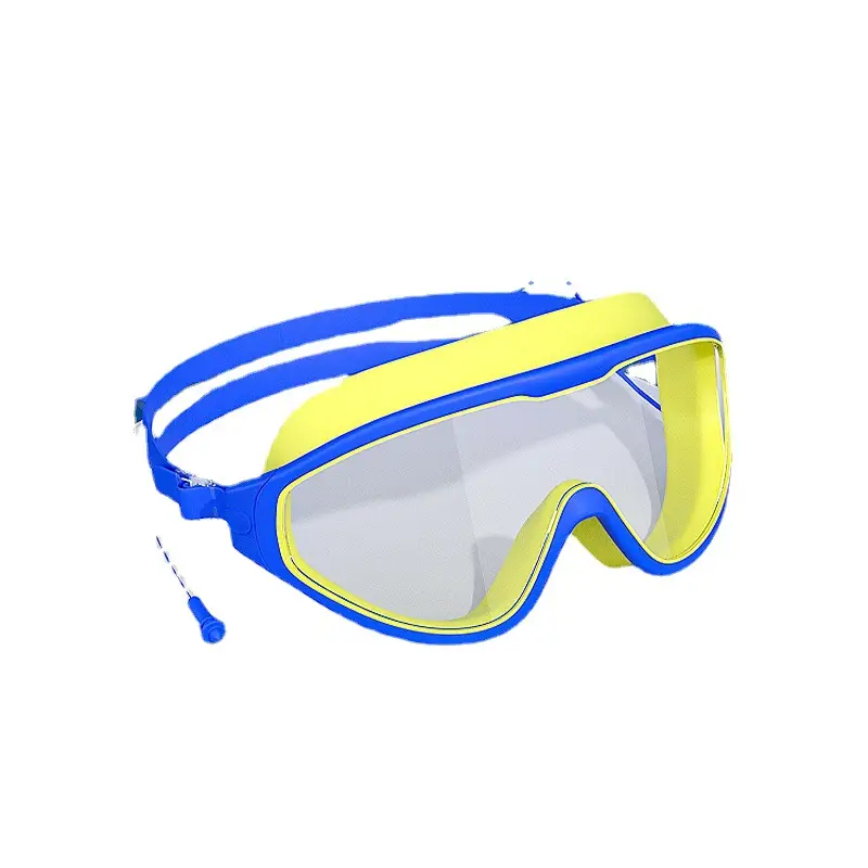 Children's Swimming Goggles Waterproof and Anti-Fog Boys and Girls Swimming Glasses Girls Large Frame Goggles Set Wholesale Large Mirror