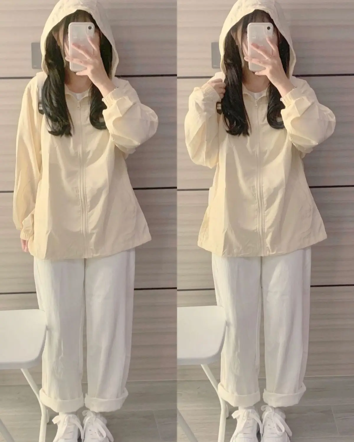 2025 Korean Style Zipper Sunscreen Suit Milk Yellow Women — feature 12