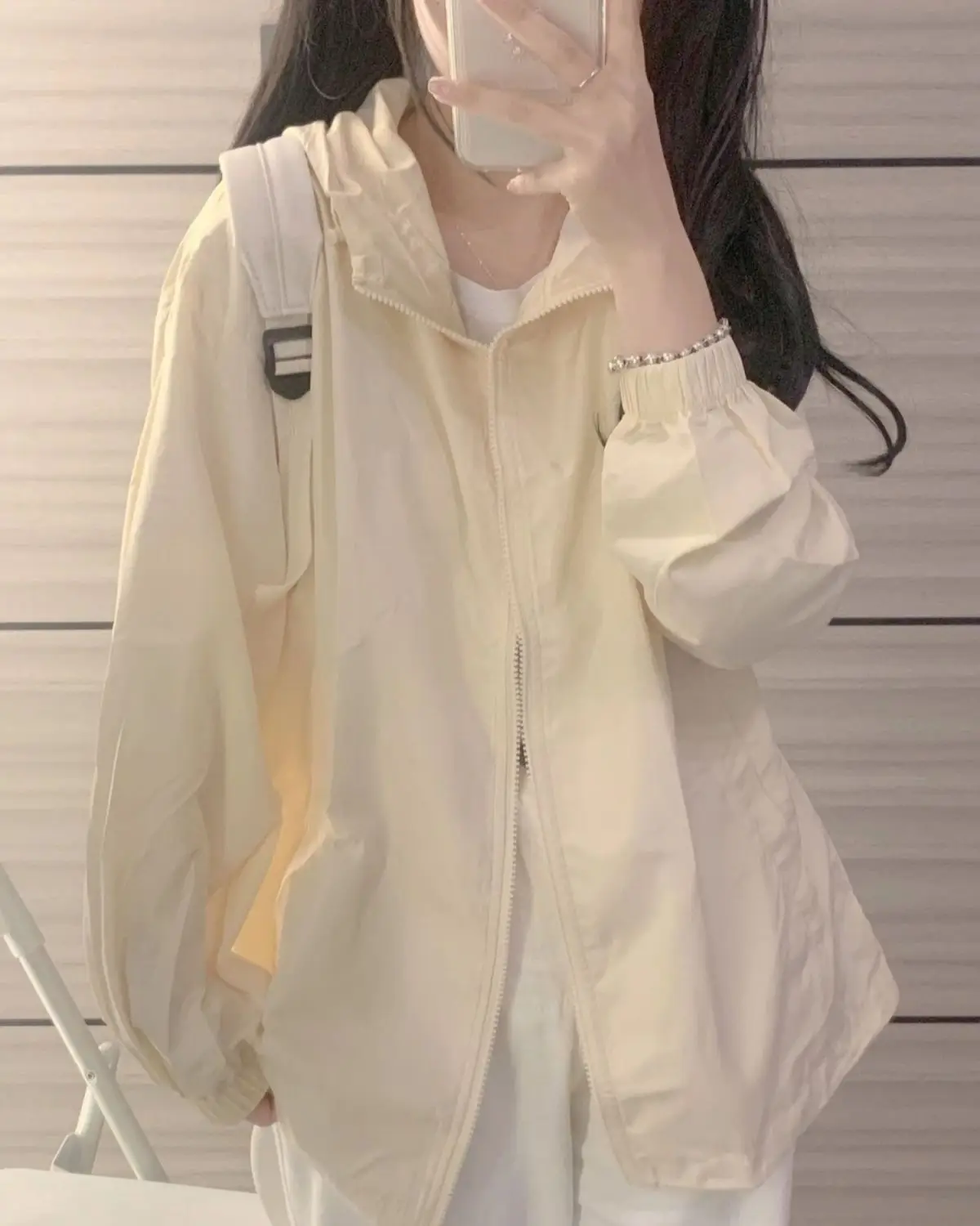 2025 Korean Style Zipper Sunscreen Suit Milk Yellow Women — feature 14
