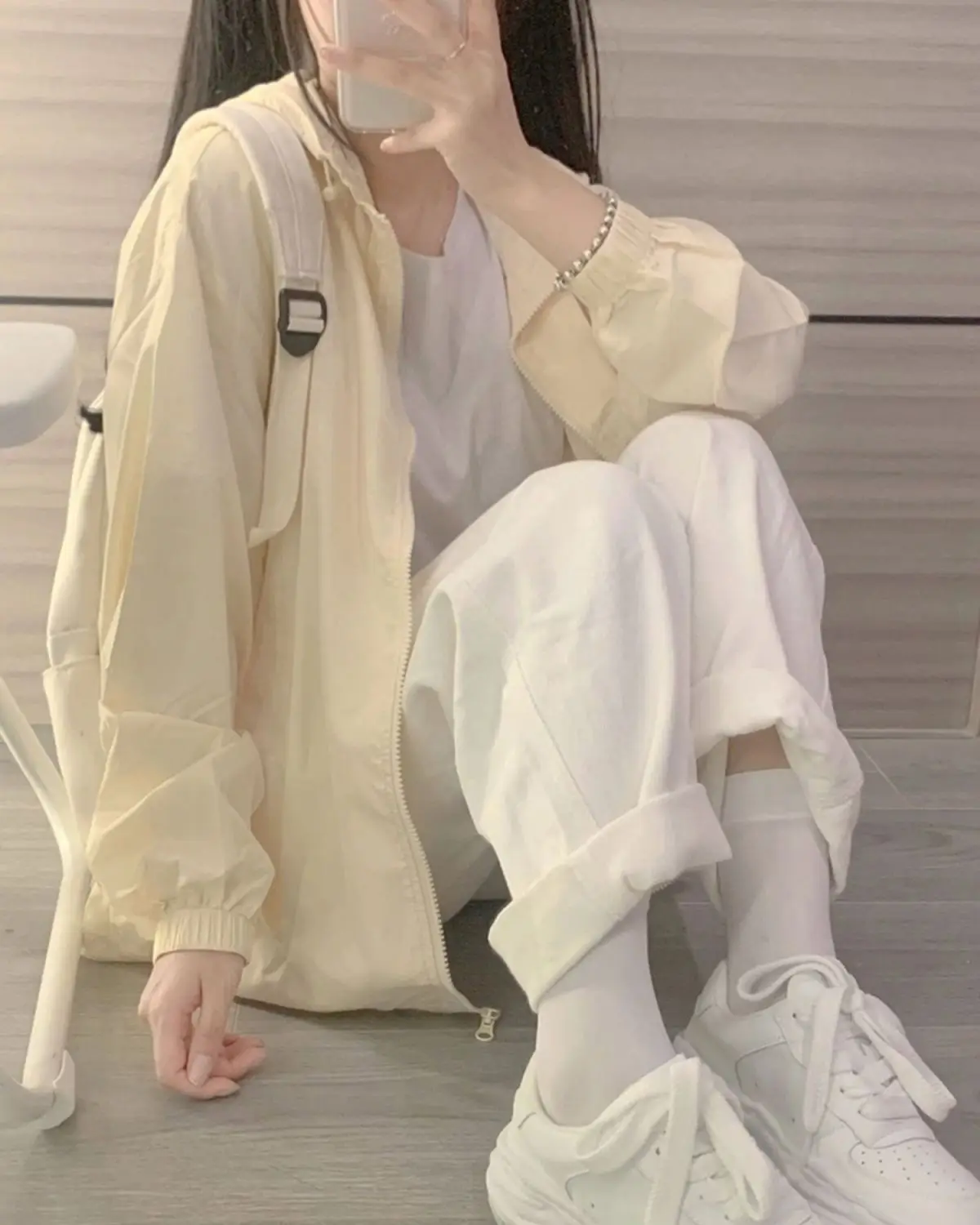 2025 Korean Style Zipper Sunscreen Suit Milk Yellow Women — feature 4