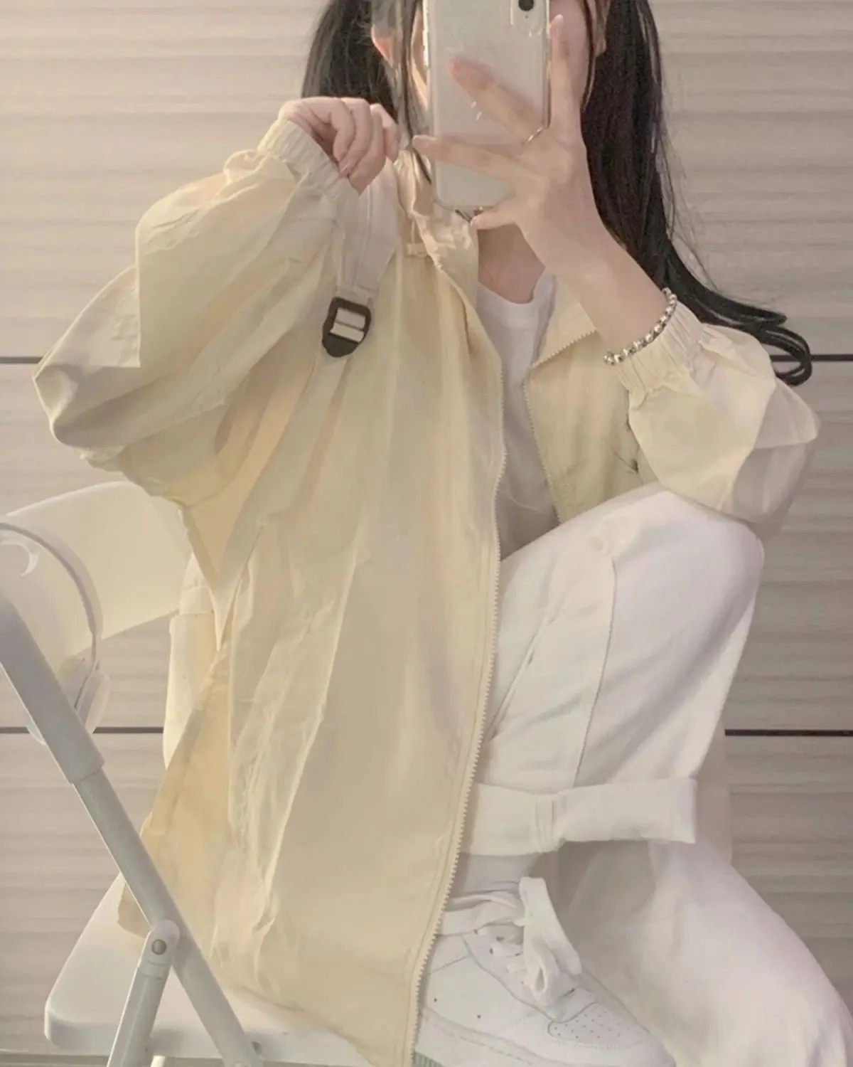2025 Korean Style Zipper Sunscreen Suit Milk Yellow Women — feature 6