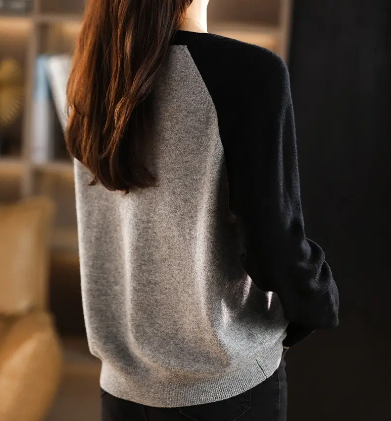 Plus-Size Women's White Black Cardigan Long Sleeve Sweater 2025 — feature 7