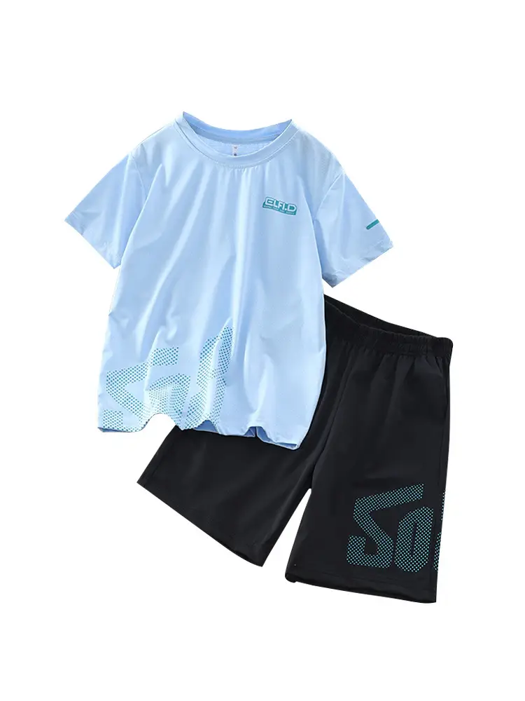 Children's White Black Shorts Set 2025 Summer