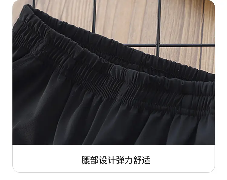 Children's White Black Shorts Set 2025 Summer — feature 12