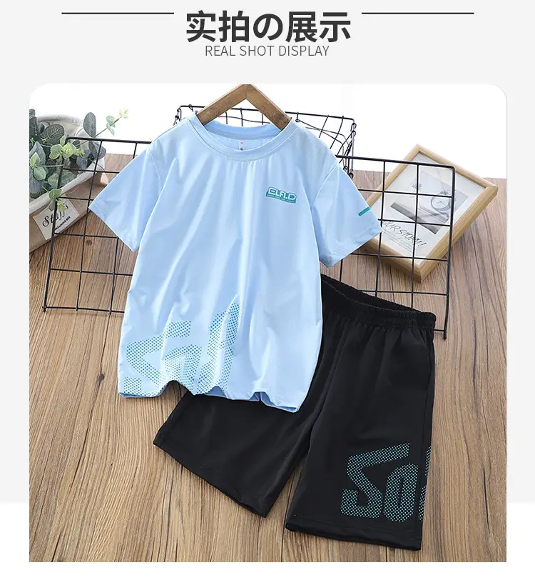 Children's White Black Shorts Set 2025 Summer — feature 9