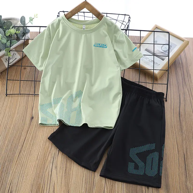 Children's White Black Shorts Set 2025 Summer