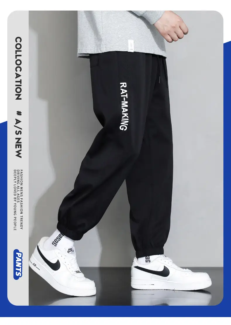 NASA Joint Sweatpants Men Grey Spring Autumn Casual Pants — feature 1