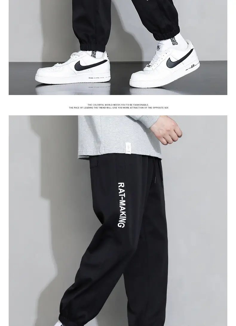 NASA Joint Sweatpants Men Grey Spring Autumn Casual Pants — feature 11