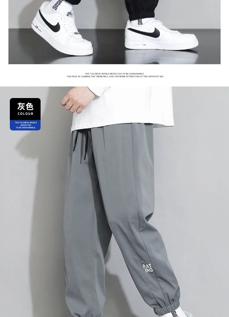 NASA Joint Sweatpants Men Grey Spring Autumn Casual Pants — feature 12