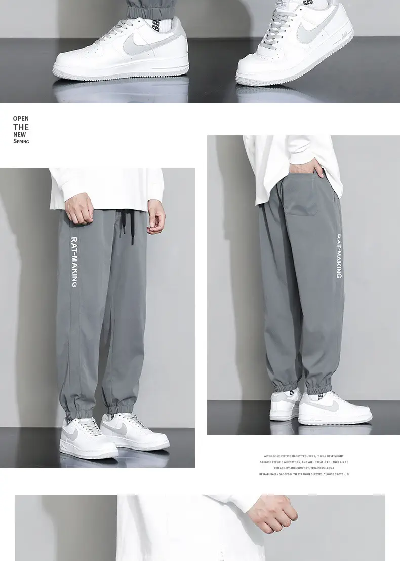 NASA Joint Sweatpants Men Grey Spring Autumn Casual Pants — feature 13