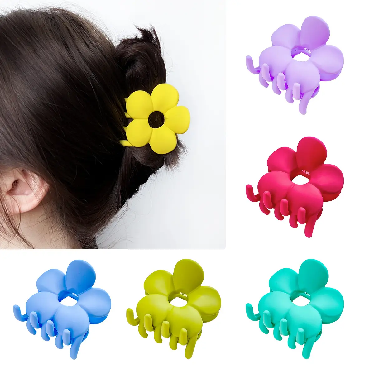 Green Korean Style Hair Grab Clip for Girls - Image 10