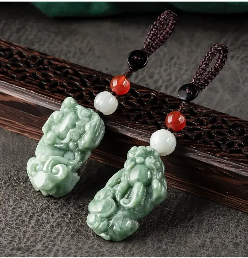 Natural Jade Car Key Pendant with Elegant Design — feature 16