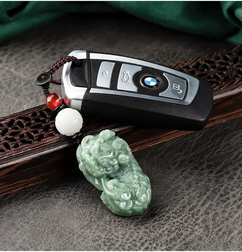 Natural Jade Car Key Pendant with Elegant Design — feature 3