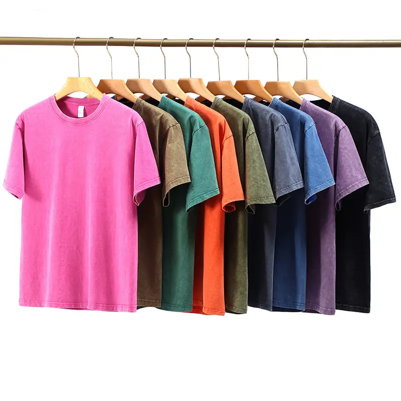 Purple Cotton Loose Fit T-Shirt 260g Vintage Style - Image 14